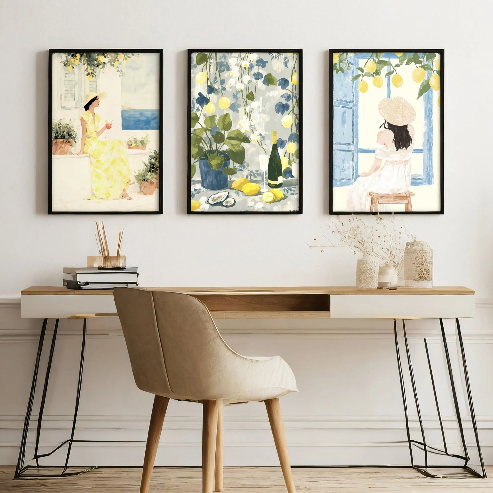 Workplace office decor | Set of 3 Italian Lifestyle Wall art Prints - Image 2