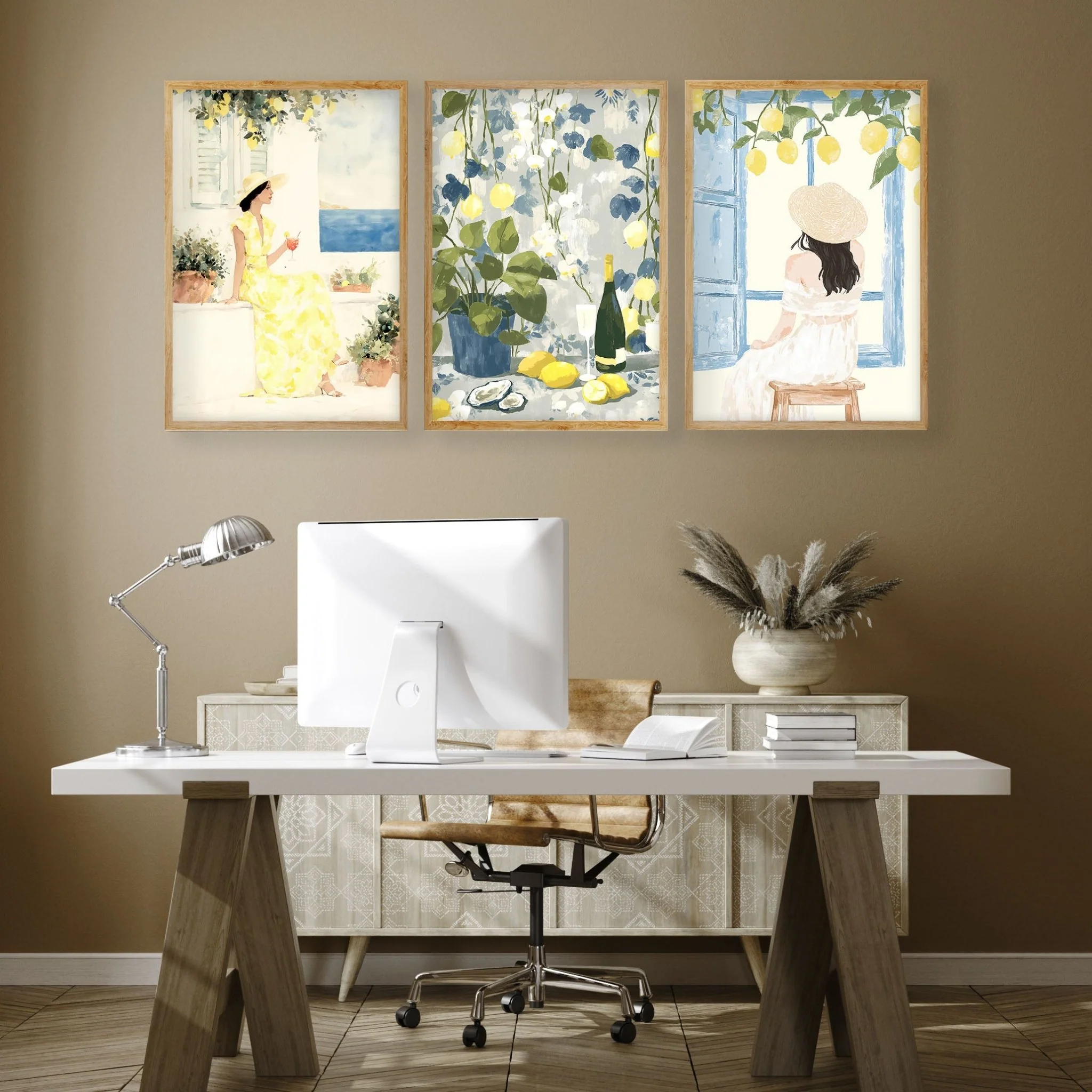Workplace office decor | Set of 3 Italian Lifestyle Wall art Prints - Image 5