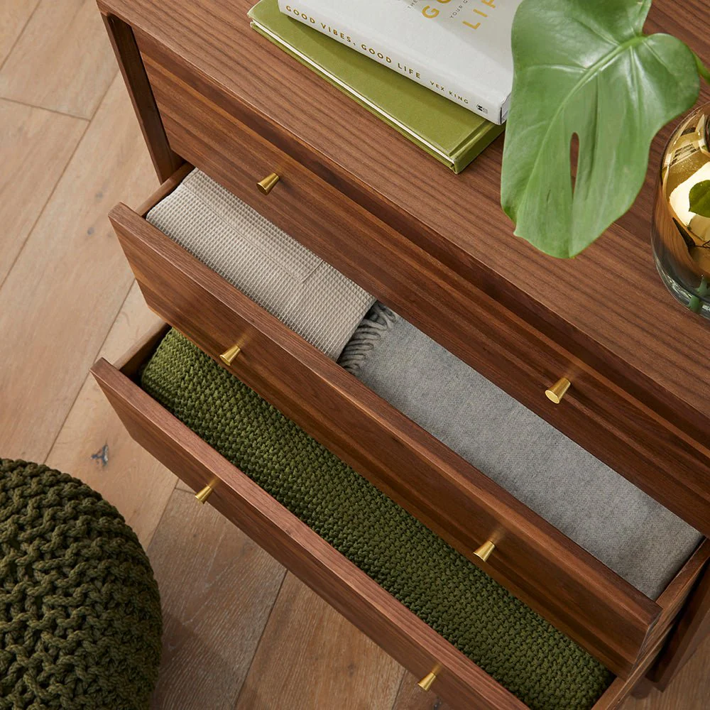Wright Walnut Chest of 3 Drawers - Image 6