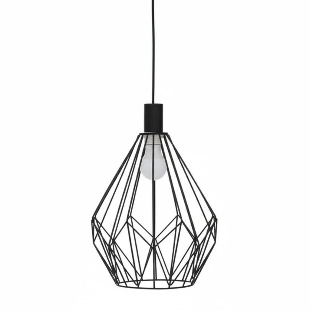 Wyra Black Finish Frame Pendant light