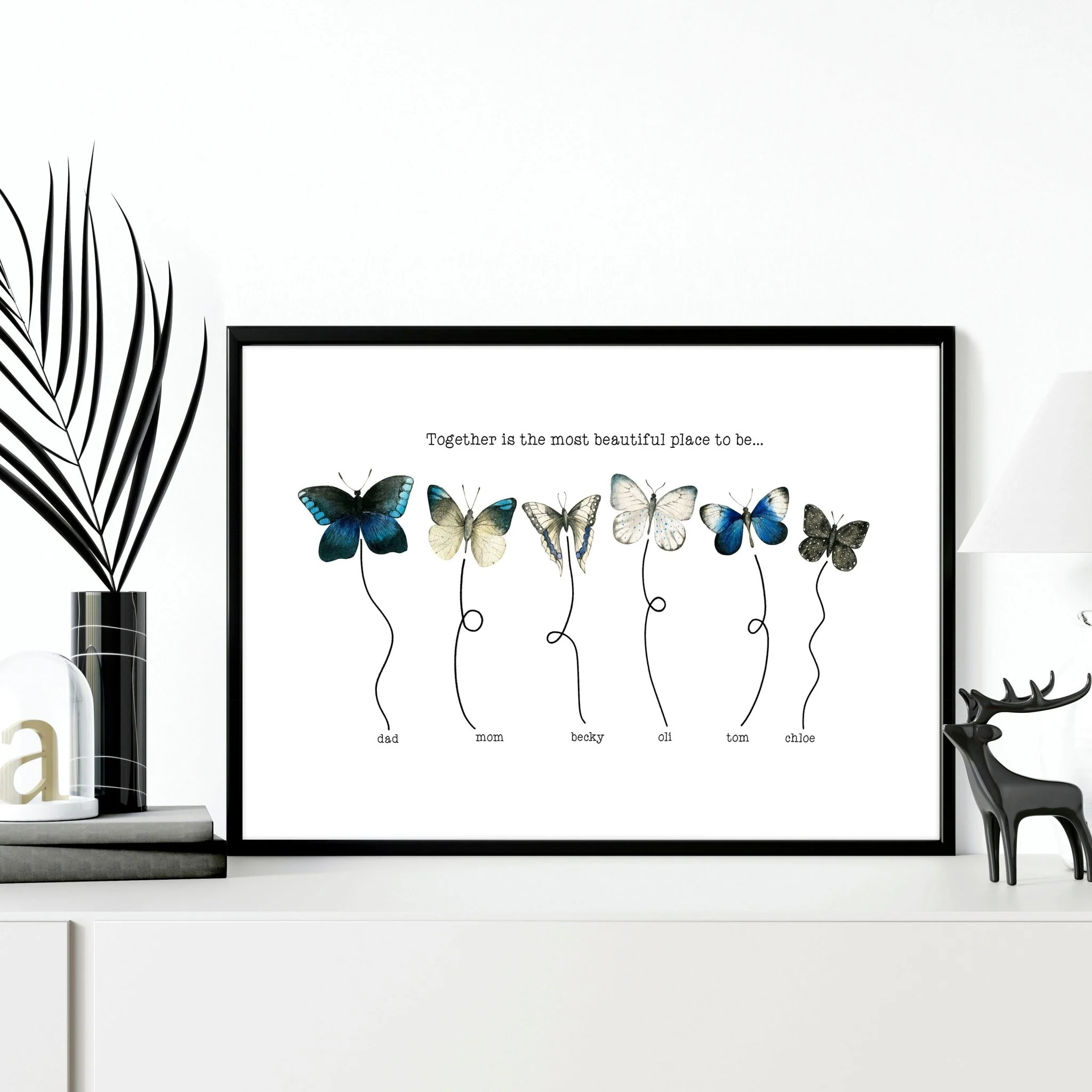 Xmas decor for front door | Family wall art print - Image 3