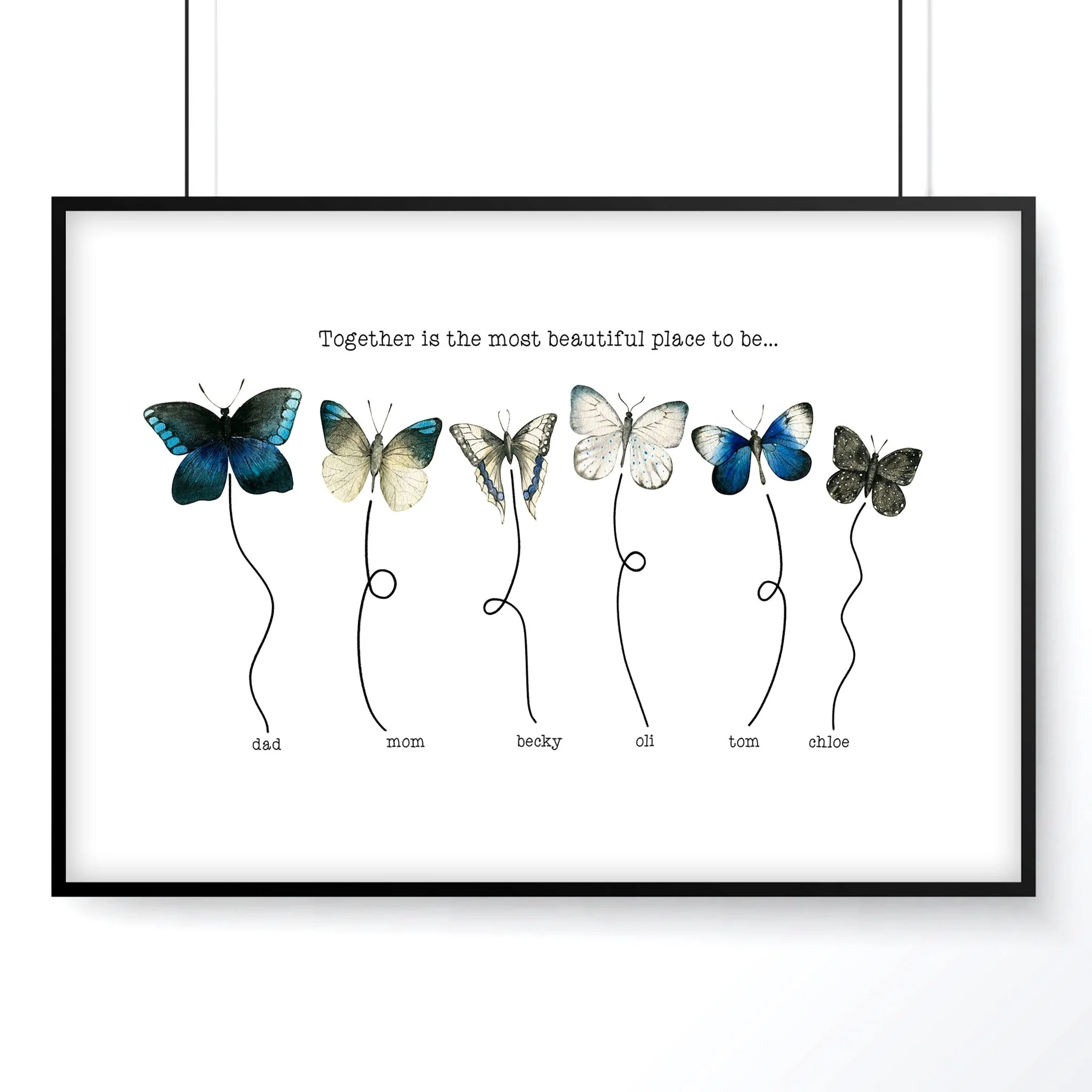 Xmas decor for front door | Family wall art print - Image 5