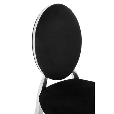Yasmin Black Velvet And Silver Chair - Image 10