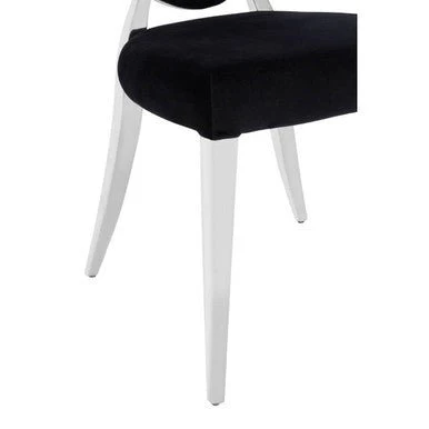 Yasmin Black Velvet And Silver Chair - Image 11