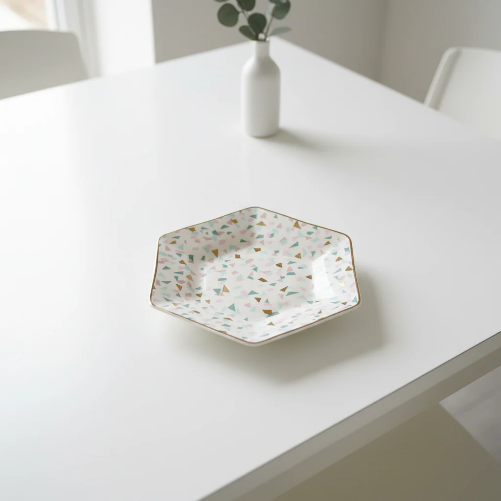 Yuki Terrazzo Pattern Dinner Plate - Image 3