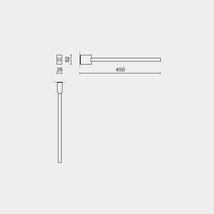 Atore Polished Stainless Steel Static Towel Holder 40465 - Image 3