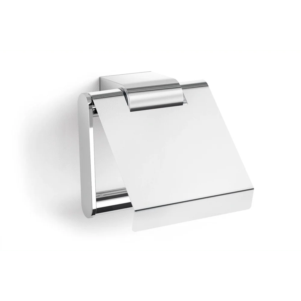Atore Polished Stainless Steel Toilet Roll Holder with Flap 40453 - Image 2