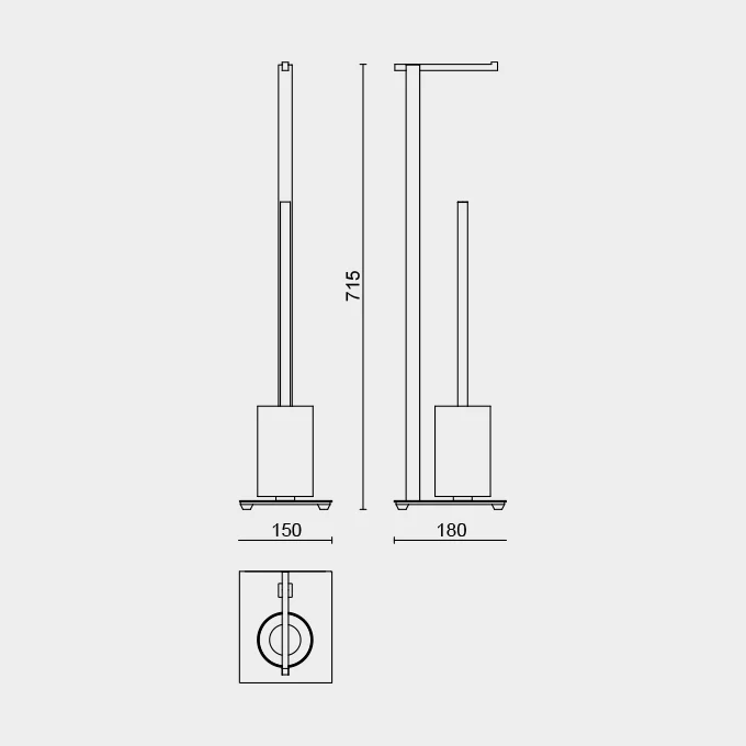 Carvo Brushed Stainless Steel Toilet Butler 40488 - Image 4