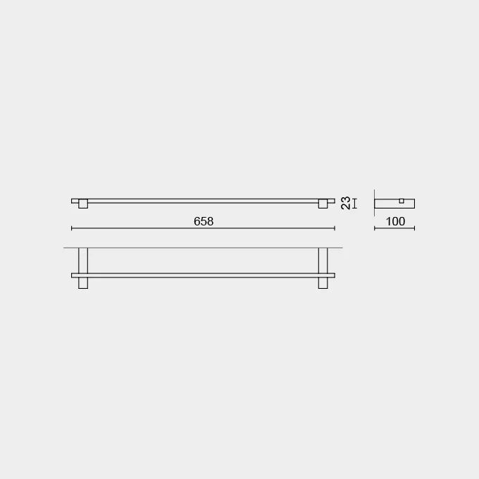 Carvo White Stainless Steel 66 cm Towel Rail 40812 - Image 4