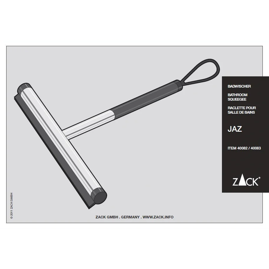 Jaz Polished Stainless Steel Short Handle Squeegee 40082 - Image 4