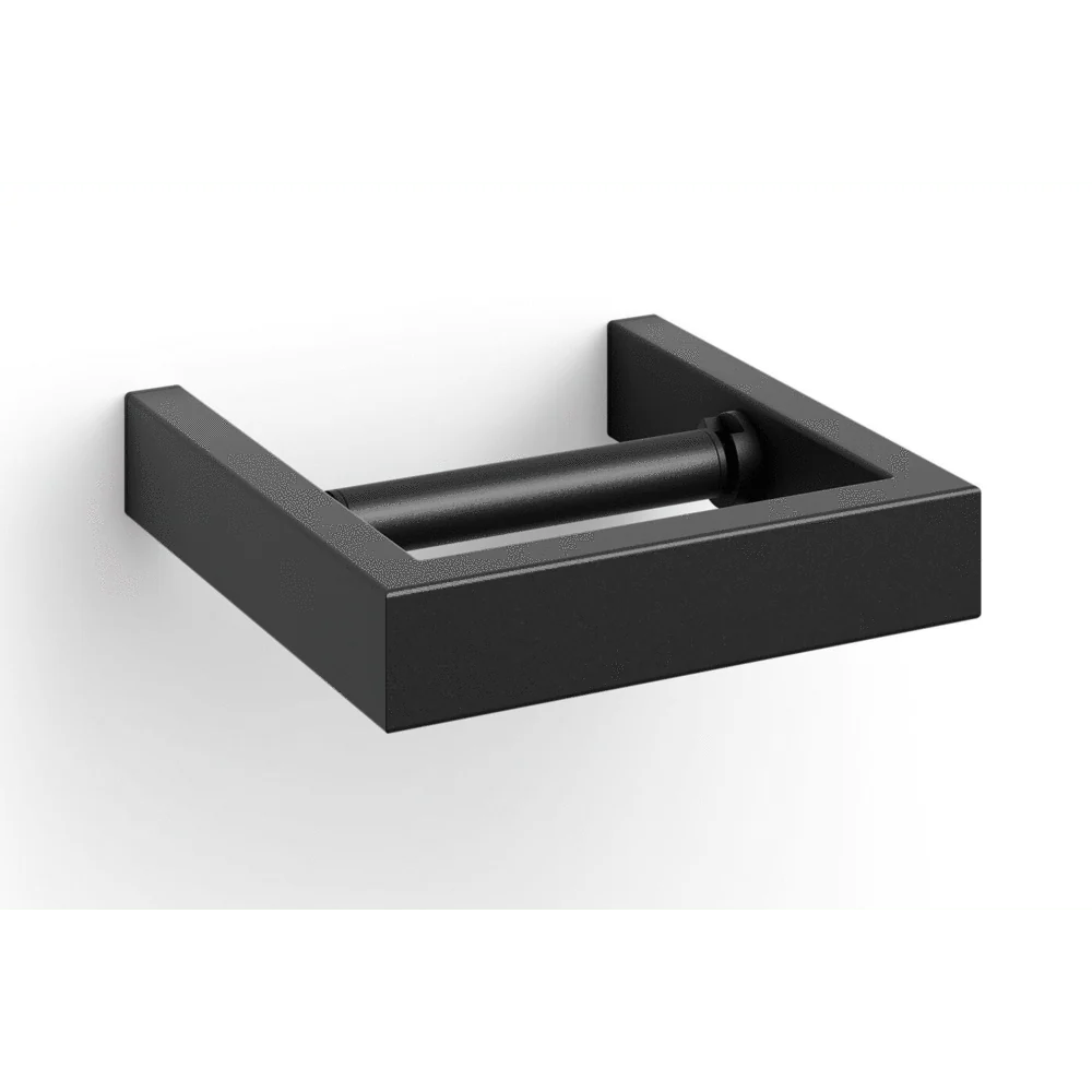 Linea Black Stainless Steel Toilet Roll Holder 40576