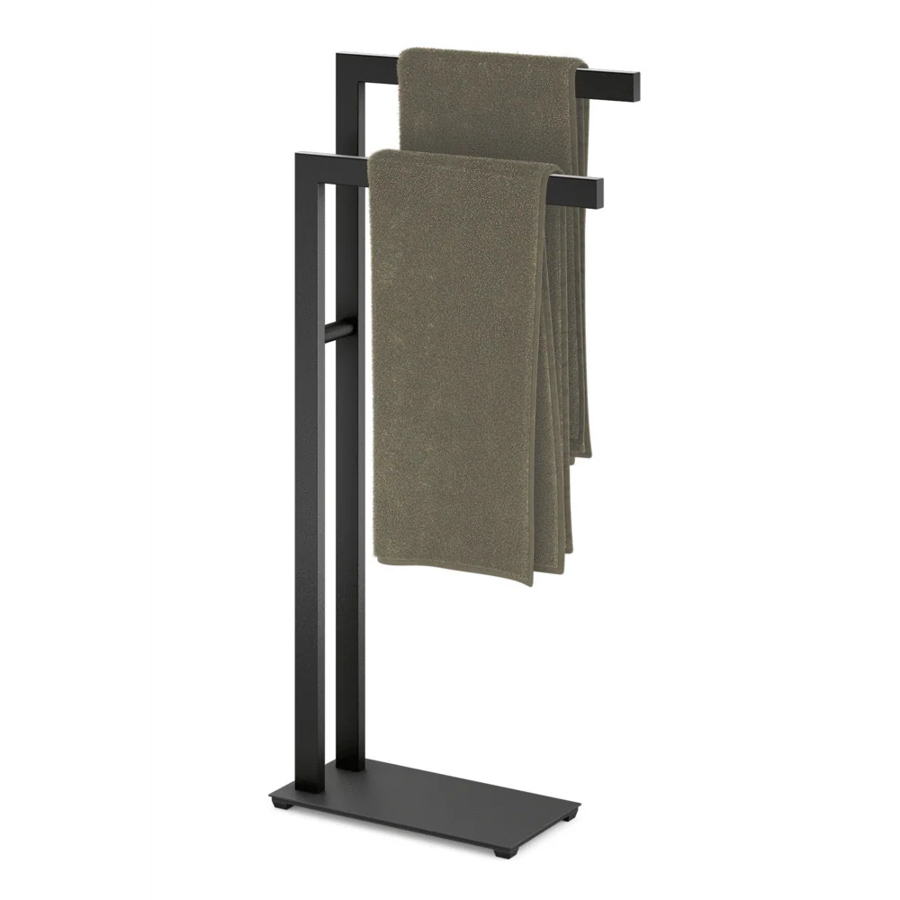 Linea Black Stainless Steel Towel Stand 40593 - Image 2