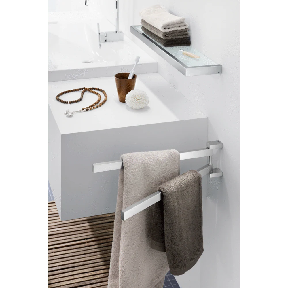 Linea Brushed Stainless Steel 44.5 cm Swivel Towel Rail 40380 - Image 3