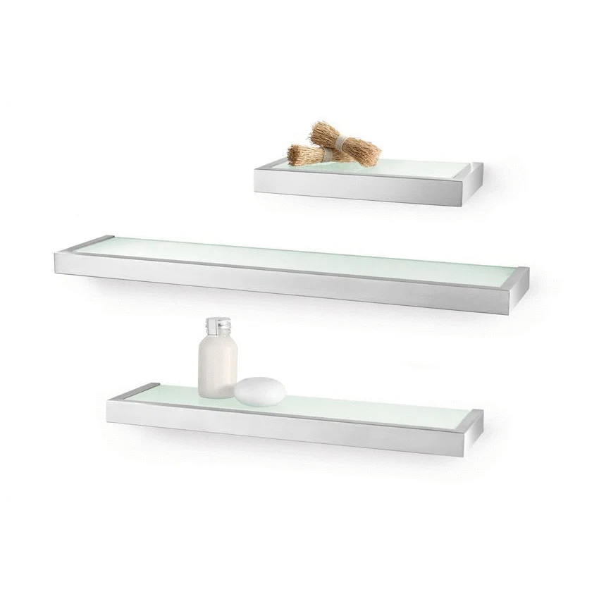 Linea Brushed Stainless Steel 46.5 cm Bathroom Shelf 40384 - Image 3