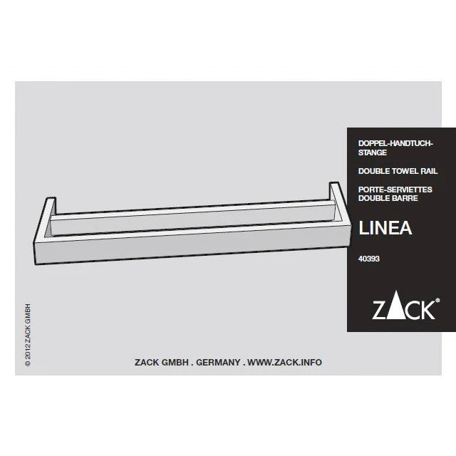 Linea Brushed Stainless Steel 61.5 cm Double Towel Rail 40393 - Image 5