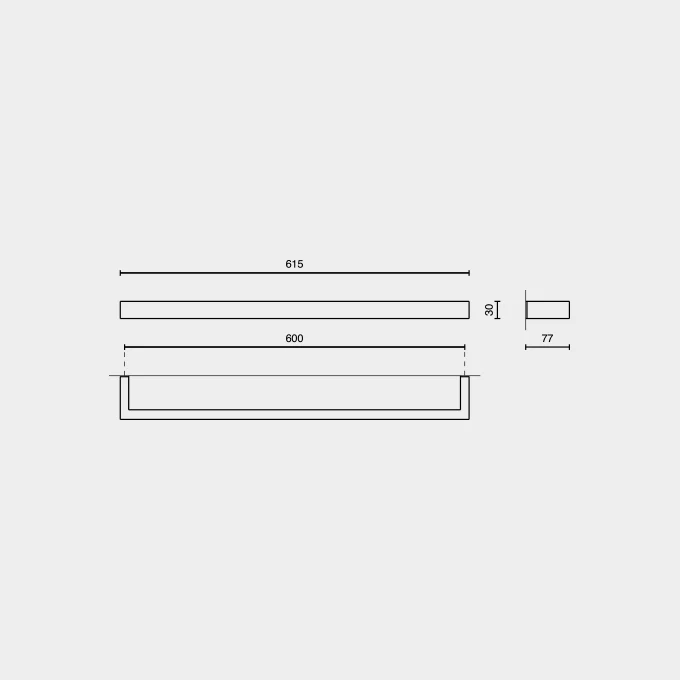 Linea Brushed Stainless Steel 61.5 cm Towel Rail 40388 - Image 7