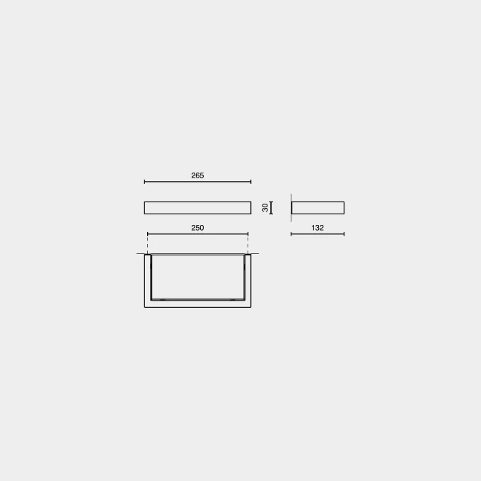 Linea Premium Black Stainless Steel Bathroom Shelf - 26.5cm - Image 4