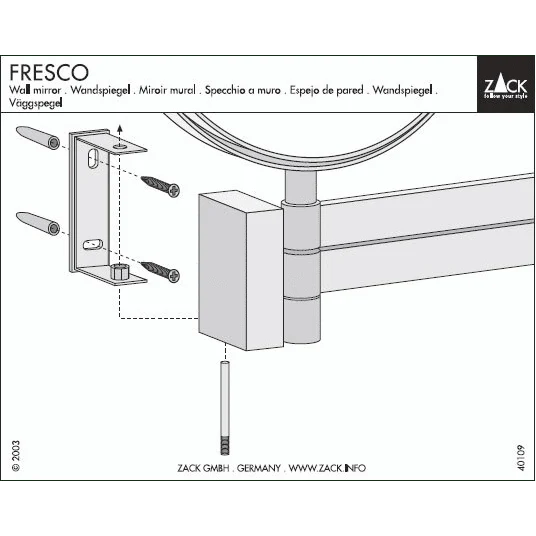 Linea Premium Brushed Stainless Steel Magnifying Wall Mirror - 3x Magnification Adjustable Arm - Image 4