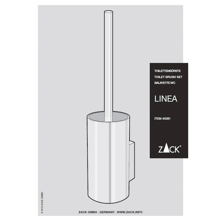 Linea Premium Brushed Stainless Steel Wall-Mounted Toilet Brush - Image 4