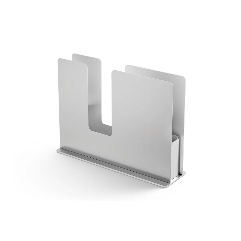 Linu Premium Brushed Steel Napkin Holder - 445g