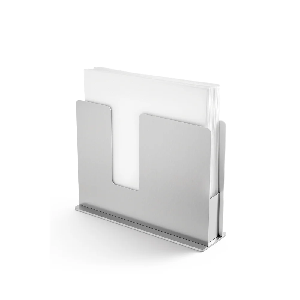 Linu Premium Brushed Steel Napkin Holder - 445g - Image 2