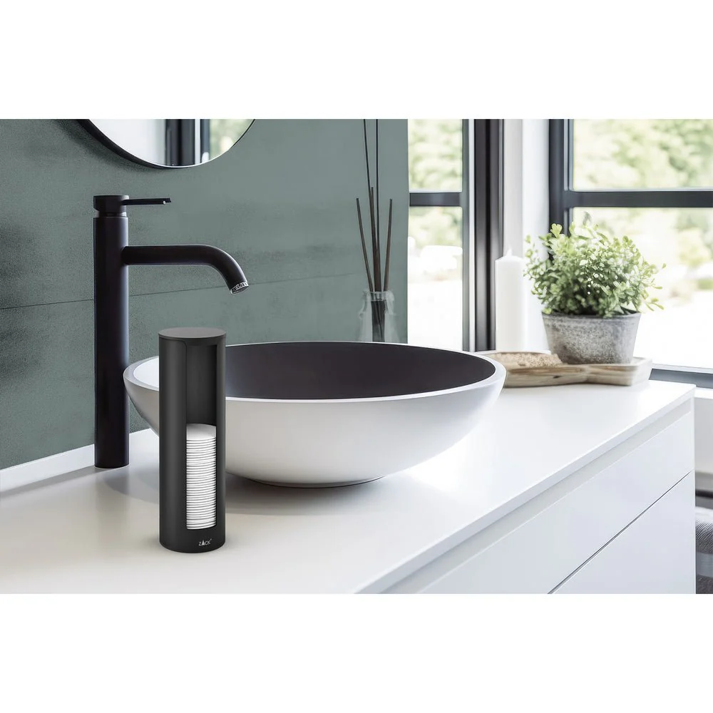 Olomo Black Freestanding Cotton Pad Dispenser 40518 - Image 3