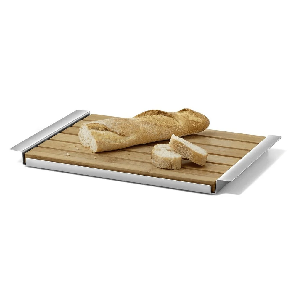 Panas Premium Brushed Stainless Steel Bread Board with Tray - Image 2