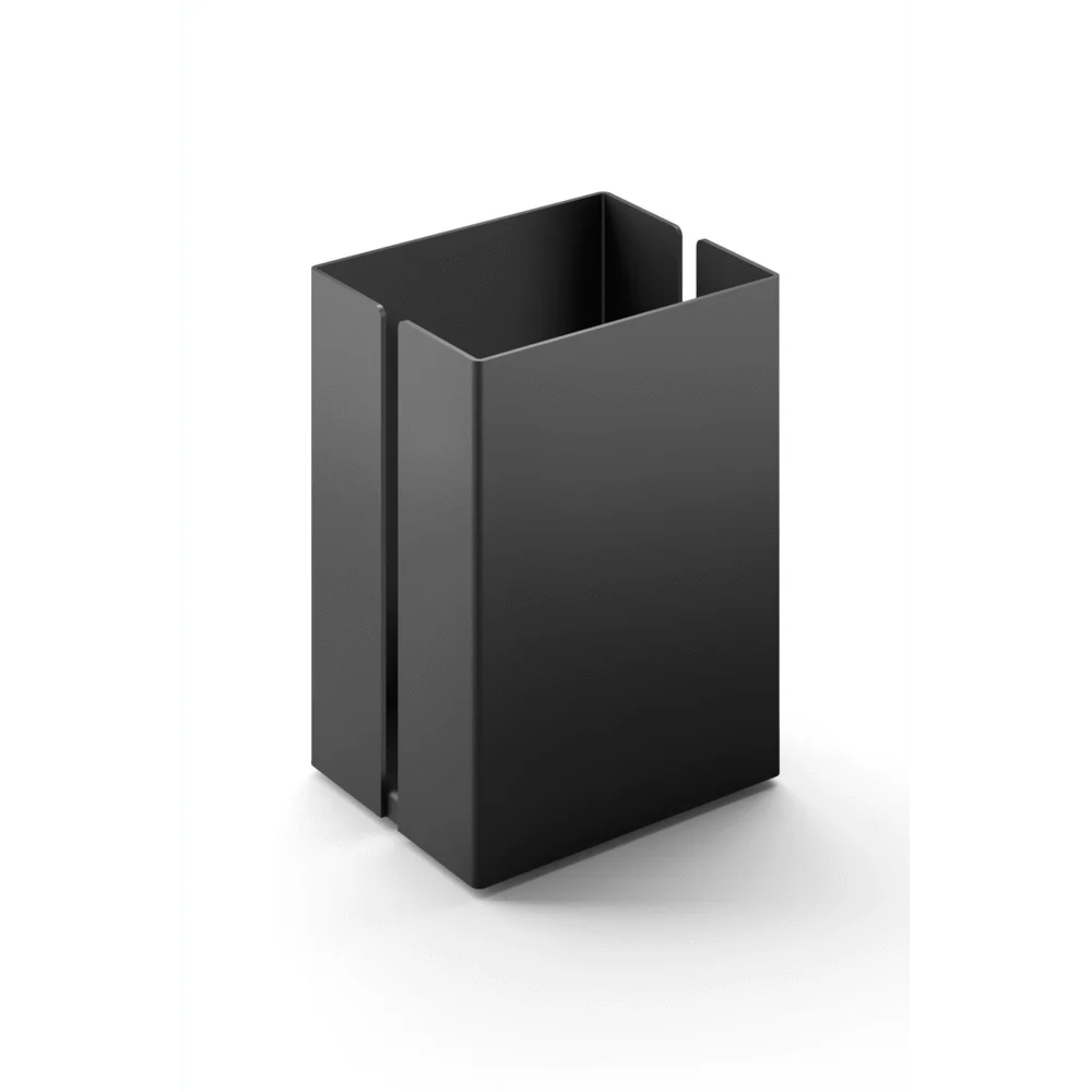 Potes 7.5 cm Black Stainless Steel Makeup Utensil Box 40536