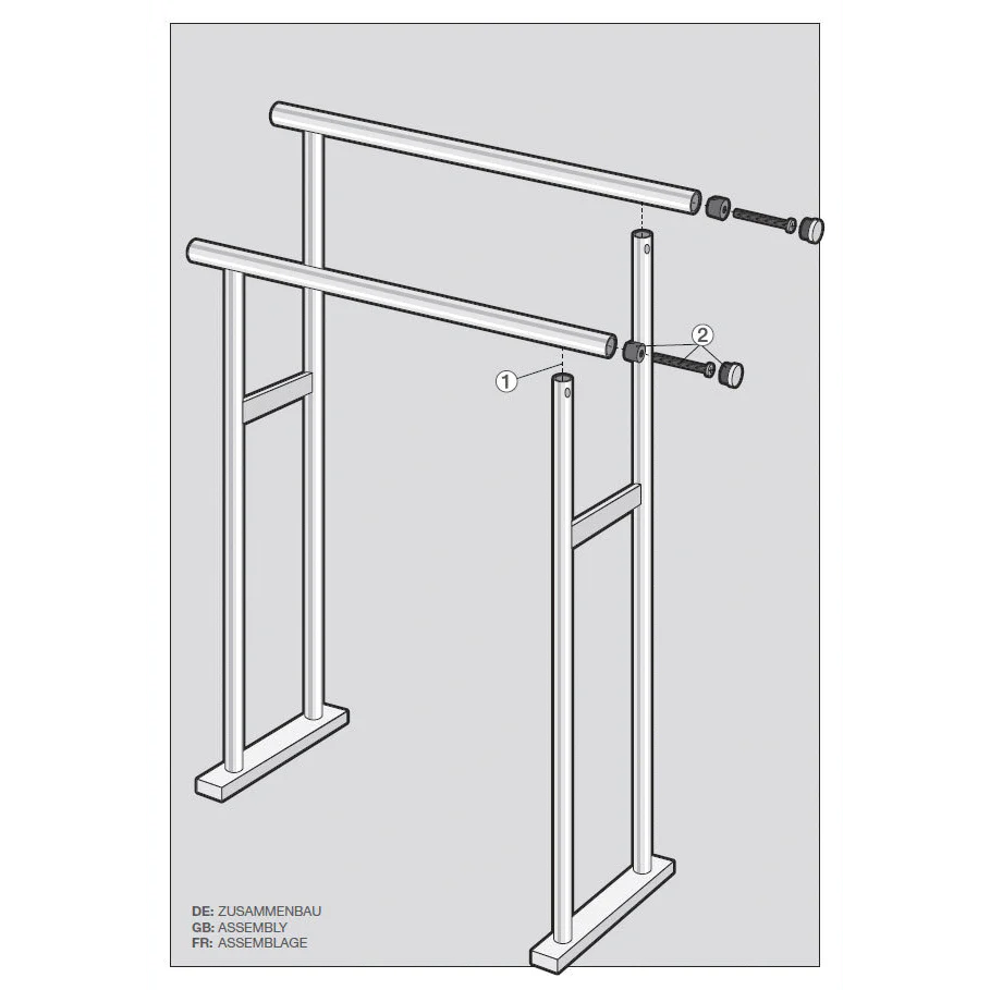 Scala Polished Stainless Steel Towel Stand 40087 - Image 5