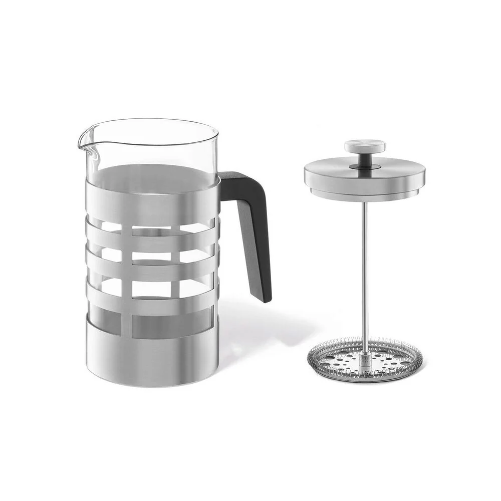Segos Premium Brushed Steel French Press Coffee Maker - 1L Capacity - Image 3