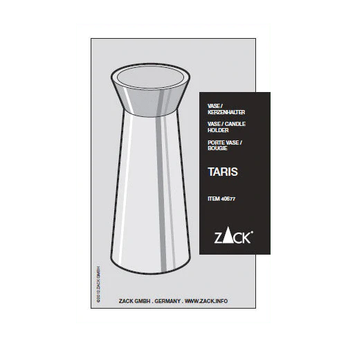 Taris Brushed Stainless Steel with Grey/Red Vase or Candle Holder 40677GR - Image 2