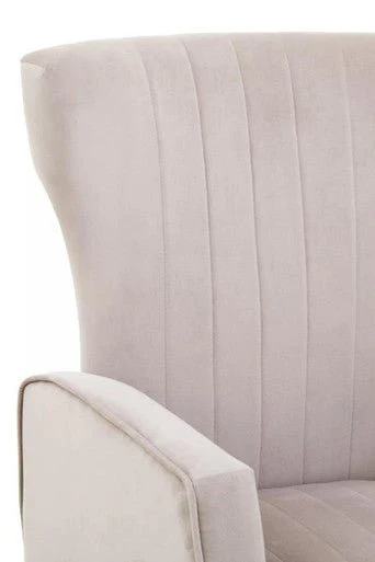 Zamora Mink Velvet Accent Chair With Gold Finish Legs - Image 9