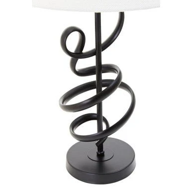 Zavi Matte Black Squiggle Table Lamp - Image 6