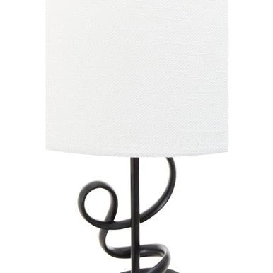 Zavi Matte Black Squiggle Table Lamp - Image 7