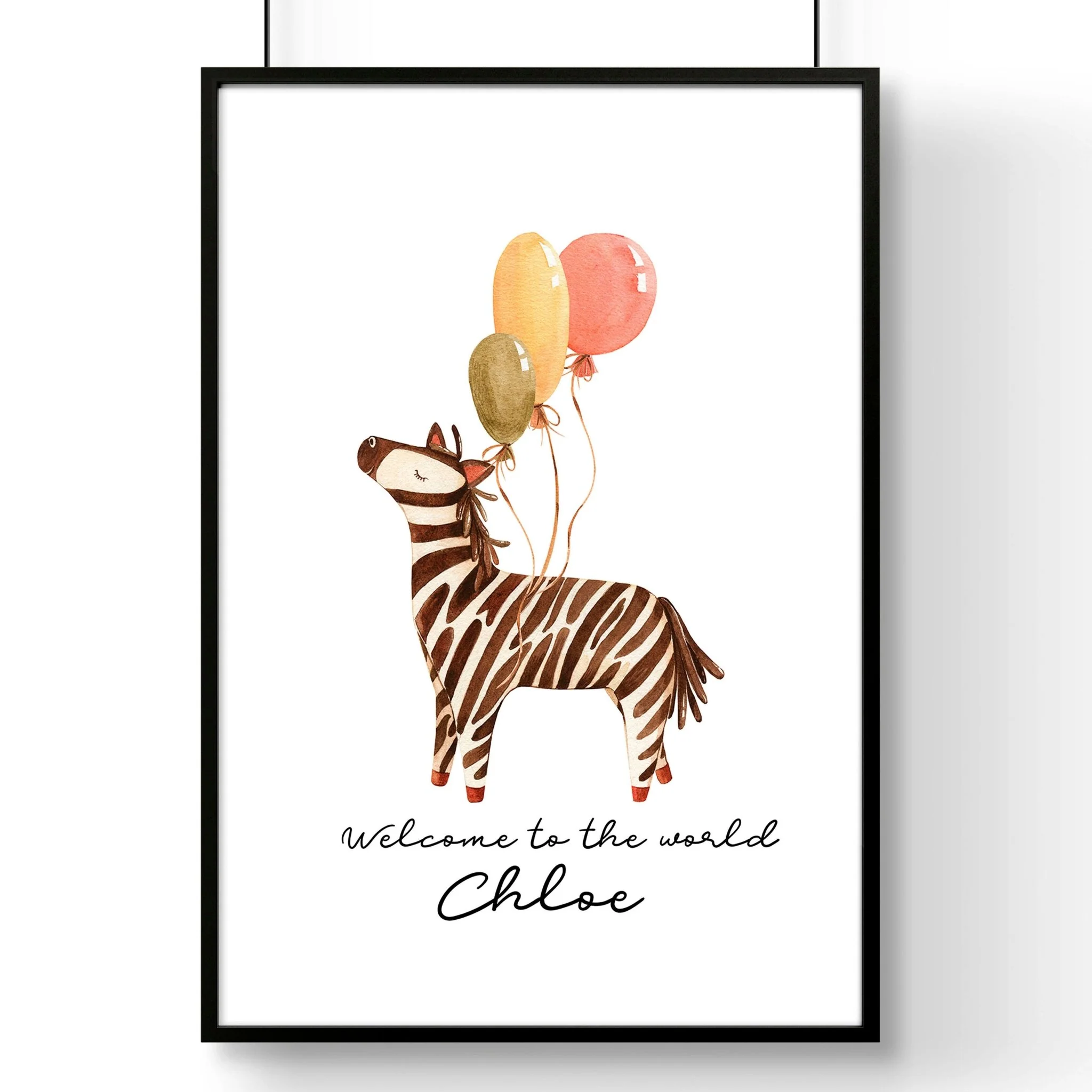 Animal theme for nursery decor Zebra wall art print - Image 5