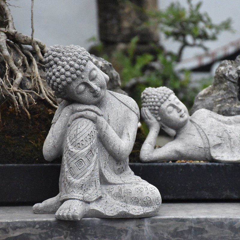 Zen Buddha Statue Living Room Entrance Tea Room Decoration - Image 3