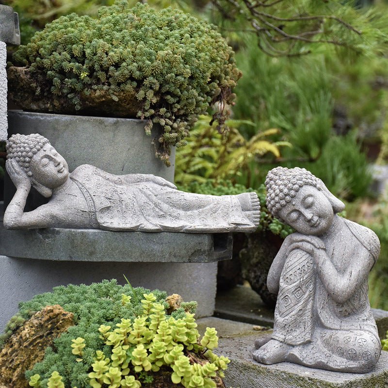 Zen Buddha Statue Living Room Entrance Tea Room Decoration - Image 5