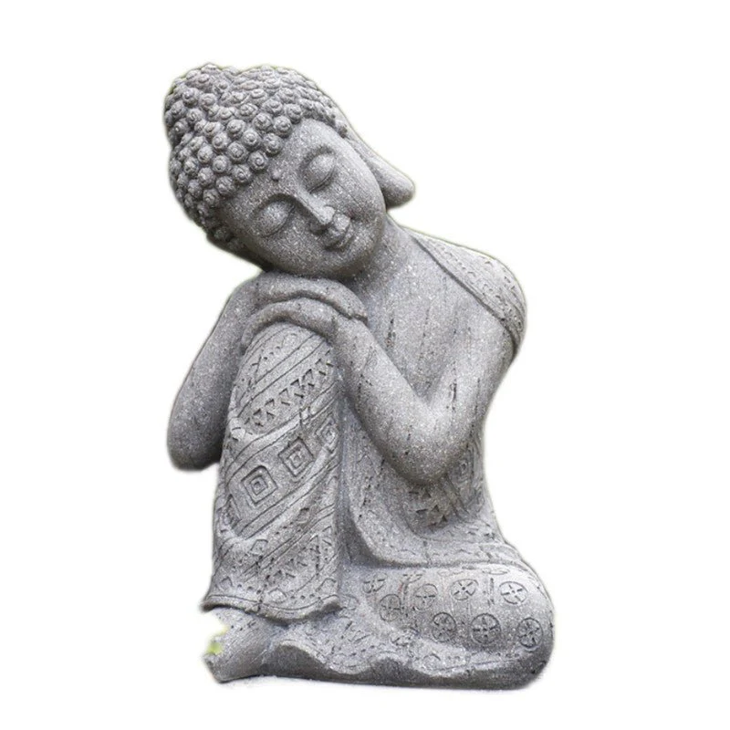 Zen Buddha Statue Living Room Entrance Tea Room Decoration - Image 6