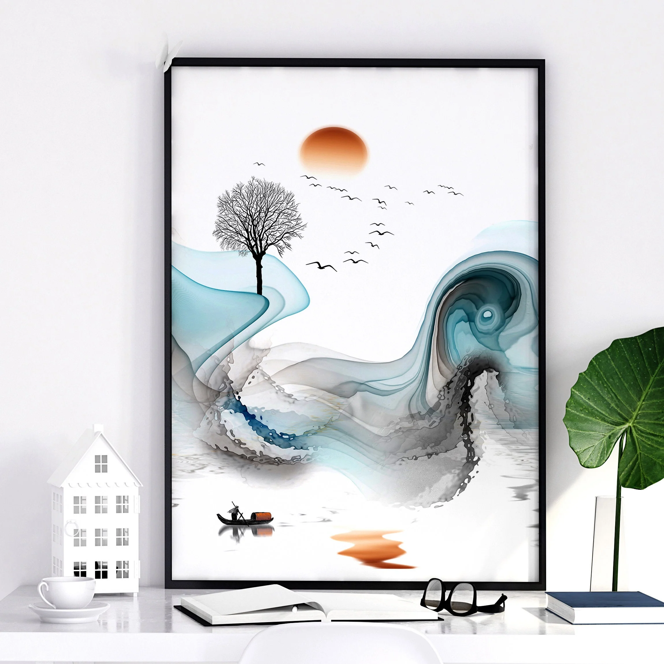 Zen wall art | set of 3 Japanese wall art - Image 5