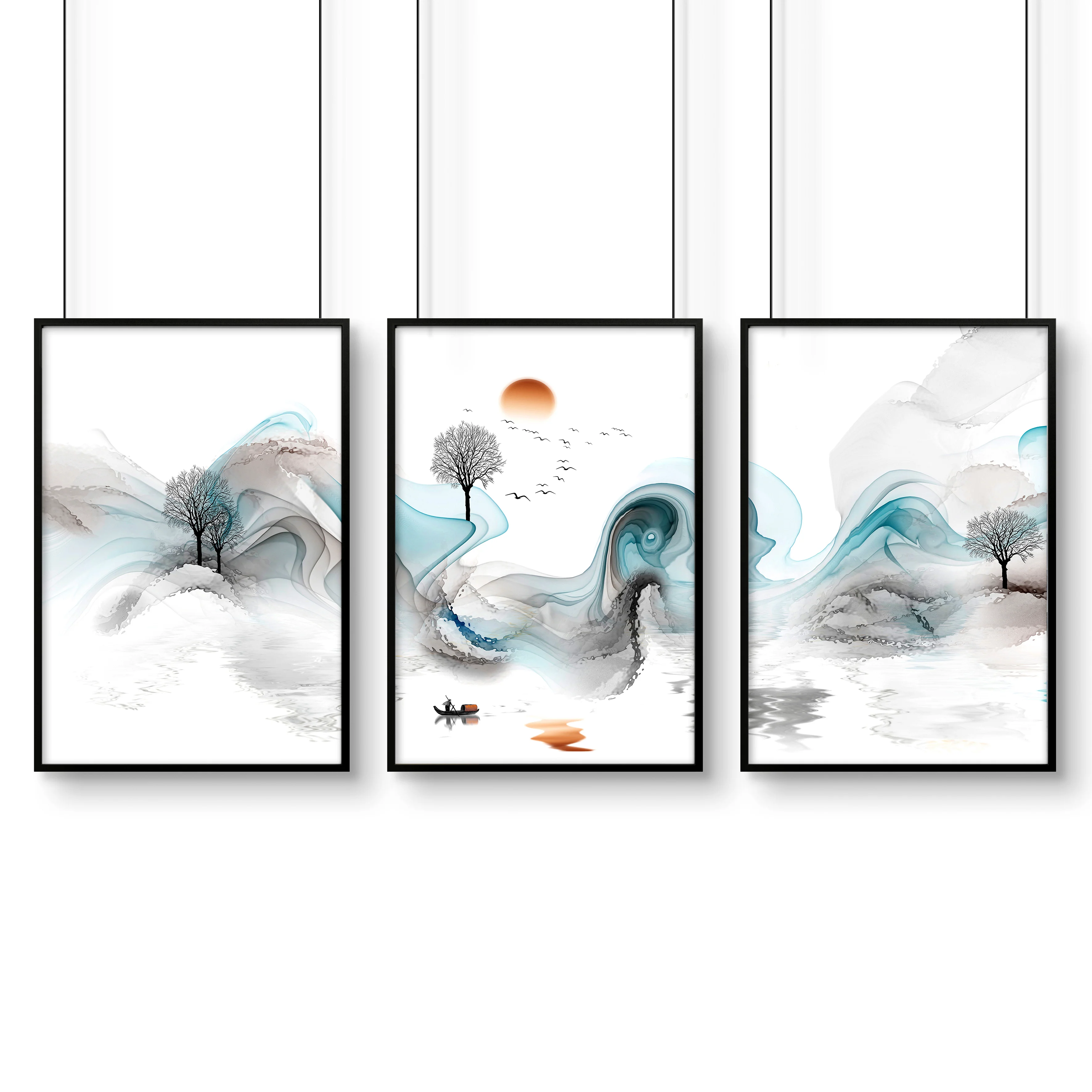 Zen wall art | set of 3 Japanese wall art - Image 7